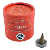 Kapha : Encens Indien Ayurvédique “ Kapha ” Les Encens du Monde ~ Boîte de 15 Cônes + 1 Porte-Encens