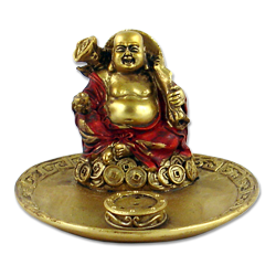 Porte-Encens Bouddha ~ Diamètre : 9,00 cm - Hauteur : 6,00 cm
