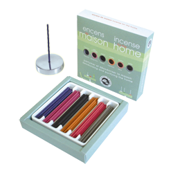 Encens de la Maison : Gamme Aromambiance Les Encens du Monde ~ Assortiment de 6 Senteurs (6x9 Bâtonnets) + 1 Porte-Encens