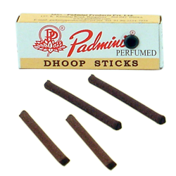 Dhoop Sticks Padmini ~ Boîte de 10 Mini Sticks + 1 Porte-Encens Intégré