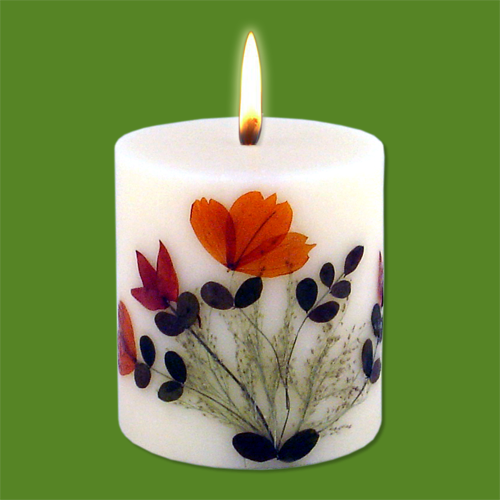 Fleurs de Printemps : Bougie Naturelle Parfumée aux Huiles Essentielles  (7,00 cm x 8,00 cm) ~ Encens de Qualité