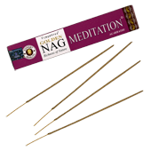 Nag Meditation : Encens Golden Nag Meditation ~ Étui de 15 Grammes