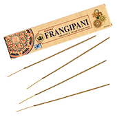 Organica Frangipani : Encens Indien Goloka ~ Boîte de 15 Grammes (14 Bâtonnets)