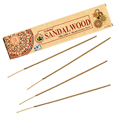 Organica Sandal Wood : Encens Indien Goloka ~ Boîte de 15 Grammes (14 Bâtonnets)