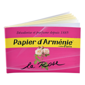 Papier d'Arménie à la Rose : Papier d'Arménie Triple d'Auguste Ponsot ~ Carnet de 12 Feuilles