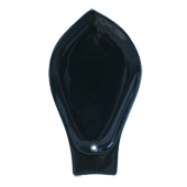 Porte-Encens Céramique “ Pétale de Lotus Noir ” ~ Longueur : 12,30 cm - Largeur : 7,10 cm - Hauteur : 1,20 cm