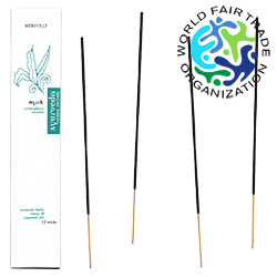 Encens d' Auroville Ayurvédique à la Myrrhe ~ Étui de 12 Bâtonnets