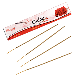 Gulab (Rose Indienne) : Encens Indien Aromatika ~ Étui de 15 Grammes
