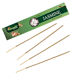 Jasmin : Encens Indien Aromatika ~ Étui de 15 Grammes