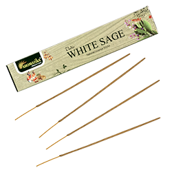 Sauge Blanche : Encens Indien Aromatika ~ Étui de 15 Grammes