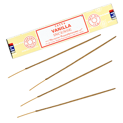 Vanille : Encens Indien Satya ~ Boîte de 15 Grammes (13 Bâtonnets)