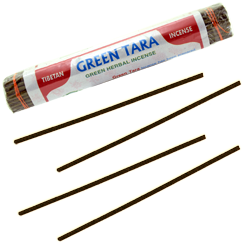 Green Tara : Encens Tibétain 100% Naturel ~ Fagot de ±45 Bâtonnets