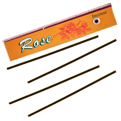 Rose : Encens Tibétain 100% Naturel ~ Étui de ±10 Mini Bâtonnets
