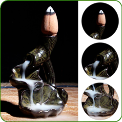Fontaine à encens “ Lotus ” en céramique