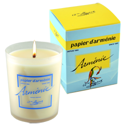 Bougie Papier d'Arménie : Bougie de 220 Grammes pour 40 Heures de Combustion