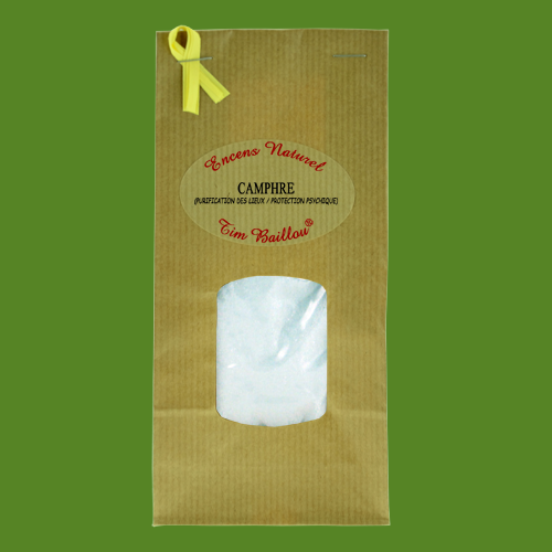 Camphre Naturel Tim Baillou ~ Sachet de 25 Grammes ~ Encens de Qualité