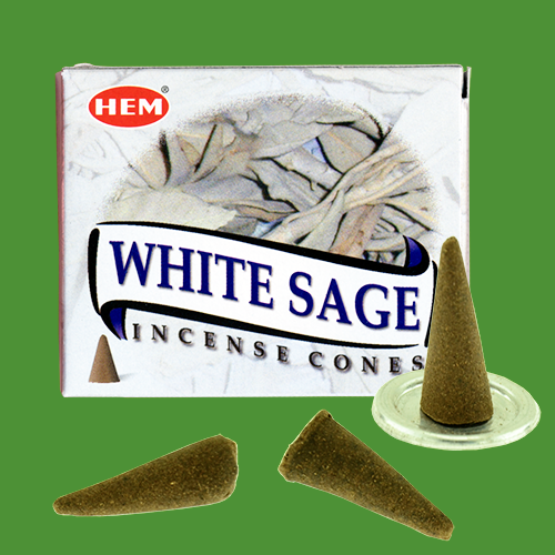 Cônes d'encens naturel  White Sage  ( Sauge Blanche )