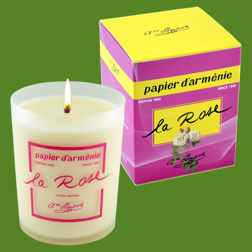 Bougie Papier d'Arménie à la Rose de 220 Grammes (± 40 Heures de  Combustion) ~ Encens de Qualité