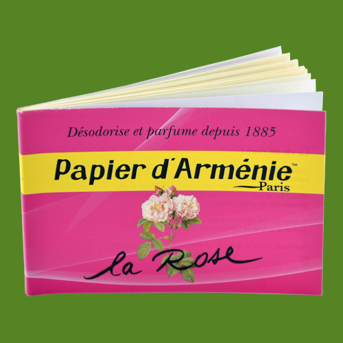 Papier d'Arménie à la Rose Triple d'Auguste Ponsot ~ Carnet de 12