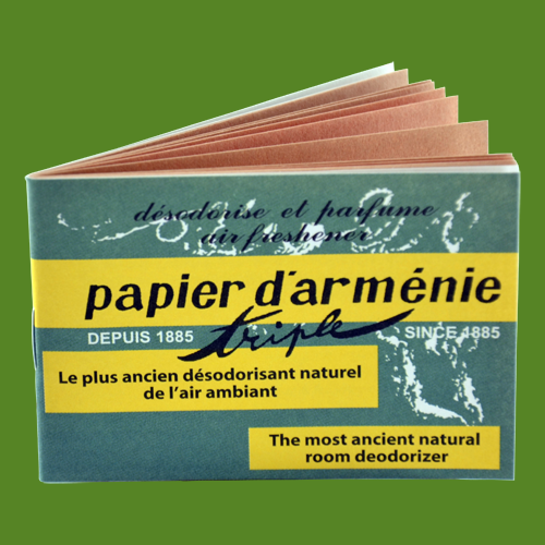 Papier d'Arménie (Carnet Vert) Triple d'Auguste Ponsot ~ Carnet de 12  Feuilles ~ Encens de Qualité