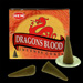 Dragons Blood : Encens Naturel Indien HEM ~ Boîte de 10 Cônes + 1 Porte-Encens