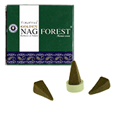 Golden Nag Forest : Encens Naturel Vijayshree ~ Boîte de 10 Cônes + 1 Porte-Encens