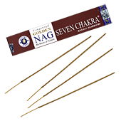 Golden Nag 7 Chakras : Encens Naturel Vijayshree ~ Étui de 15 Grammes