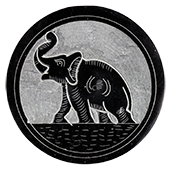 Porte-Encens '' Éléphant '' ~ Diamètre : 10.00 cm ; Hauteur : 1.00 cm