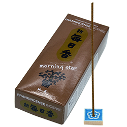 Oliban (Frankincense) : Encens Japonais Morning Star ( Nippon Kodo ) ~ Étui de 200 Bâtonnets + 1 Porte-Encens
