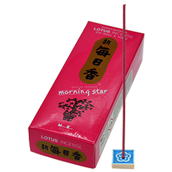 Lotus : Encens Japonais Morning Star ( Nippon Kodo ) ~ Étui de 200 Bâtonnets + 1 Porte-Encens