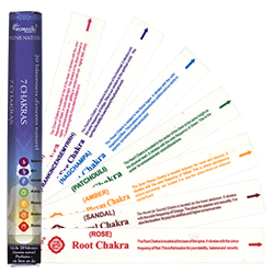 7 Chakras : Encens Naturel de la marque Aromatika ~ Boîte Hexagonale de 21 Bâtonnets