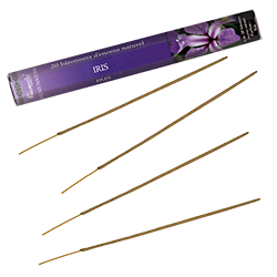 Iris : Encens Naturel de la marque Aromatika ~ Étui de 20 bâtonnets