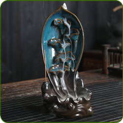 Fontaine à encens “ Poissons ” en céramique