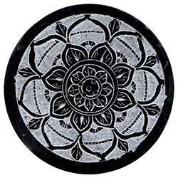 Porte-Encens '' Lotus '' ~ Diamètre : 10.00 cm ; Hauteur : 1.00 cm