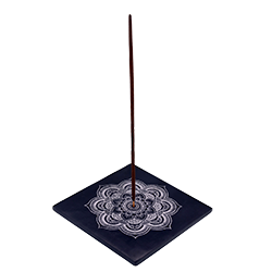 Porte-Encens '' Mandala '' ~ Largeur : 10.00 cm ; Profondeur : 10 cm ; Hauteur : 1.30 cm