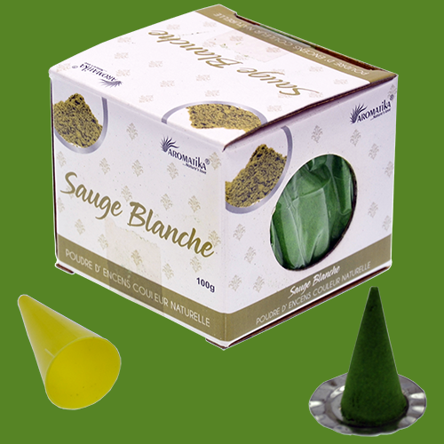 Sauge Blanche : Poudre d'encens naturel ~ Sachet de 100 grammes de poudre d' encens ~ Encens de Qualité